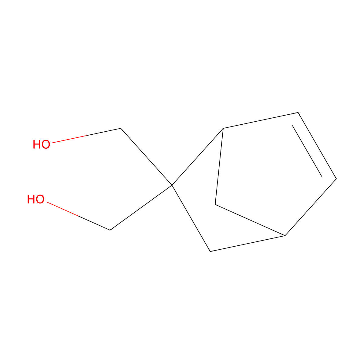 4,4-Di(hydroxymethyl)bicyclo(2.2.1)heptene molecular structure, CAS 6707-12-6