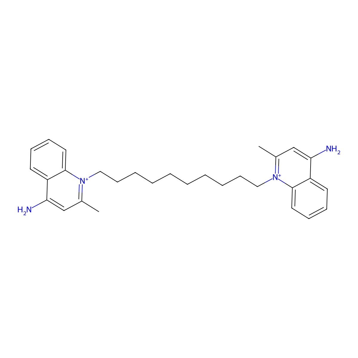 Dequalinium molecular structure, CAS 6707-58-0