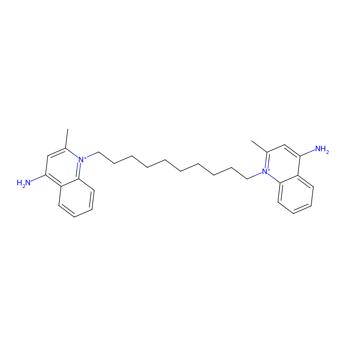 Dequalinium molecular structure, CAS 6707-58-0