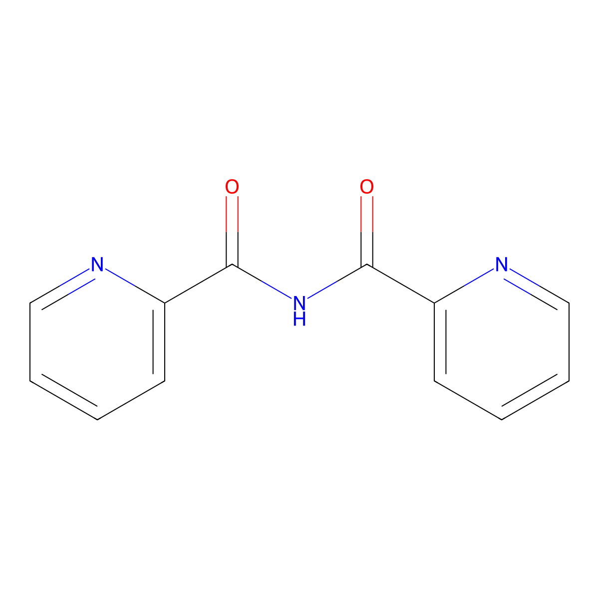 Bis(2-pyridylcarbonyl)amine molecular structure, CAS 6707-97-7
