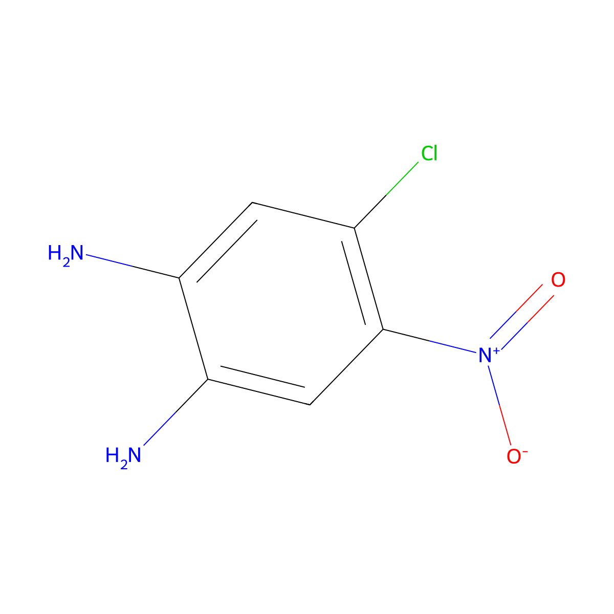 4-Chloro-5-nitro-o-phenylenediamine molecular structure, CAS 67073-39-6