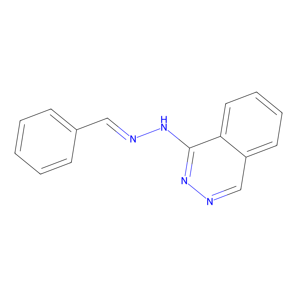 1-(2-Benzylidenehydrazinyl)phthalazine molecular structure, CAS 67073-46-5