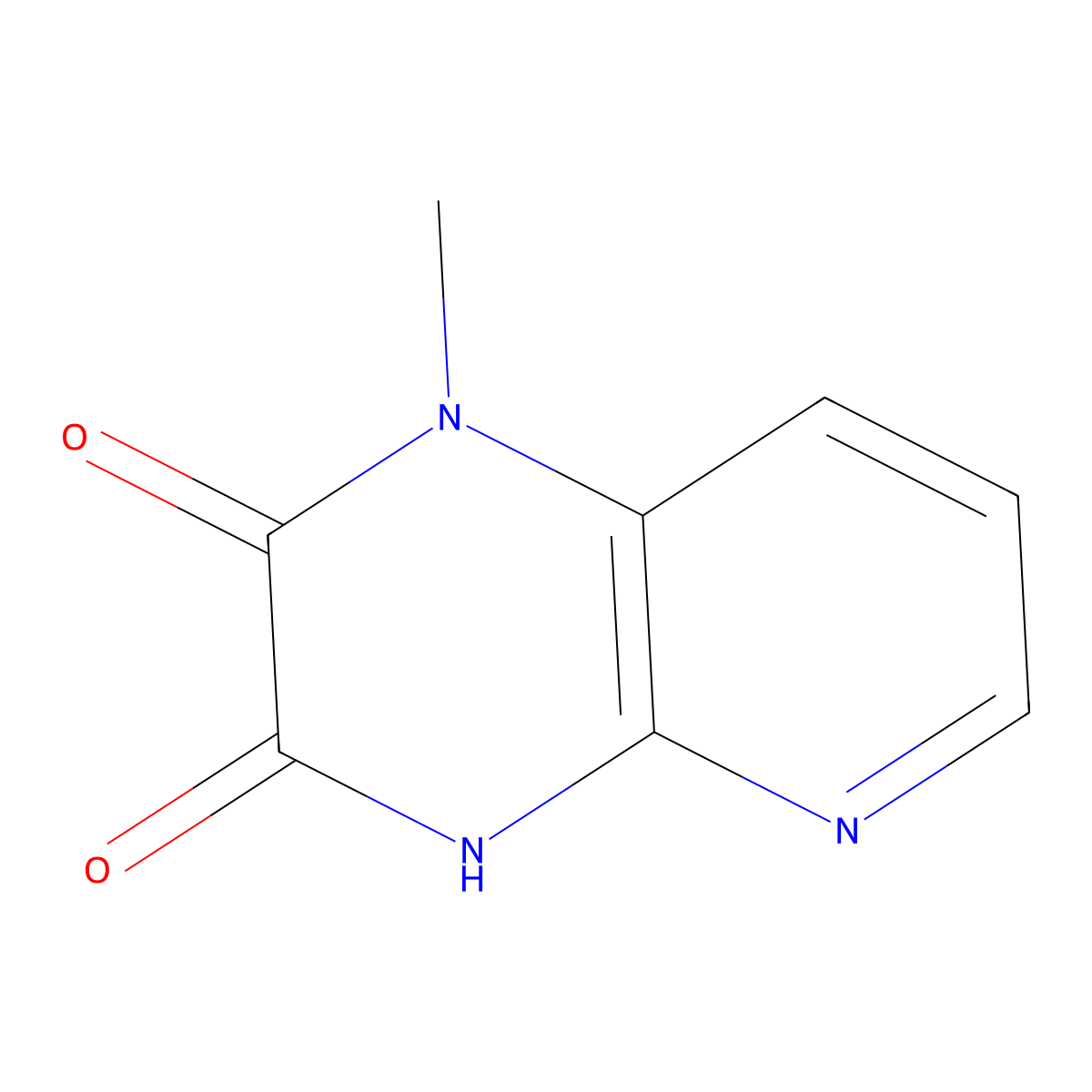 1-Methylpyrido[2,3-b]pyrazine-2,3(1H,4H)-dione molecular structure, CAS 67074-71-9