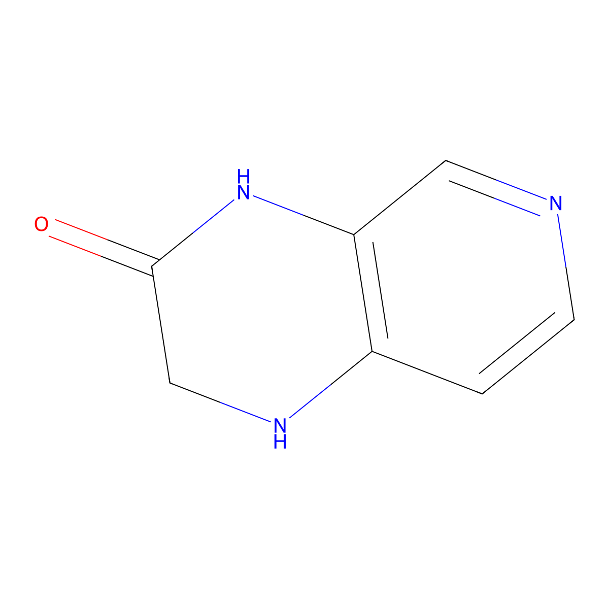 1H,2H,3H,4H-pyrido(3,4-b)pyrazin-3-one molecular structure, CAS 67074-80-0