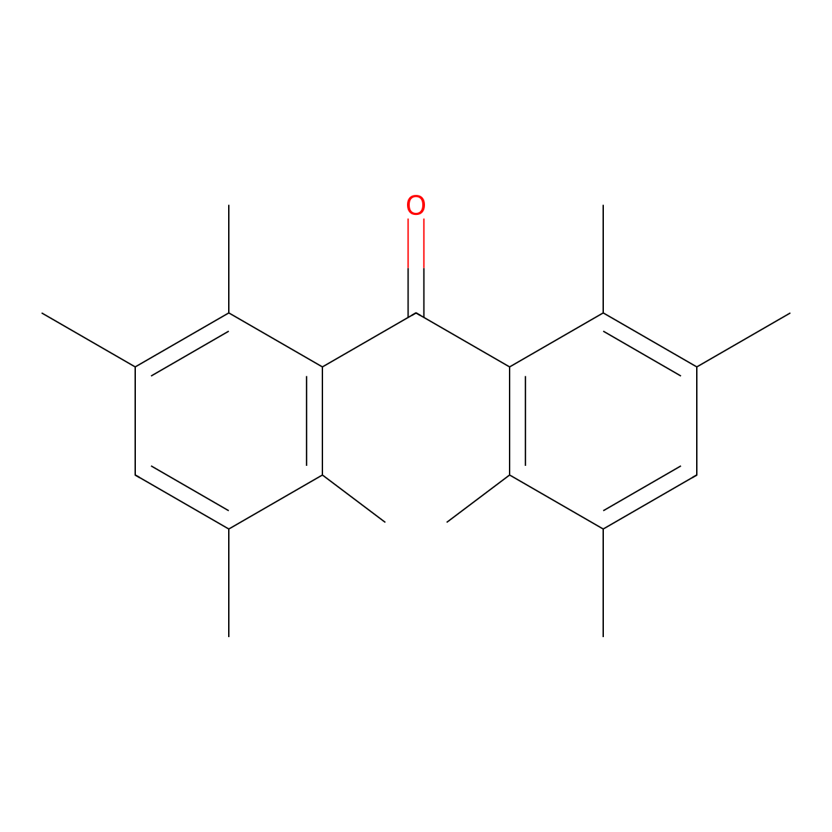 Bis(2,3,5,6-tetramethylphenyl)methanone molecular structure, CAS 67075-68-7