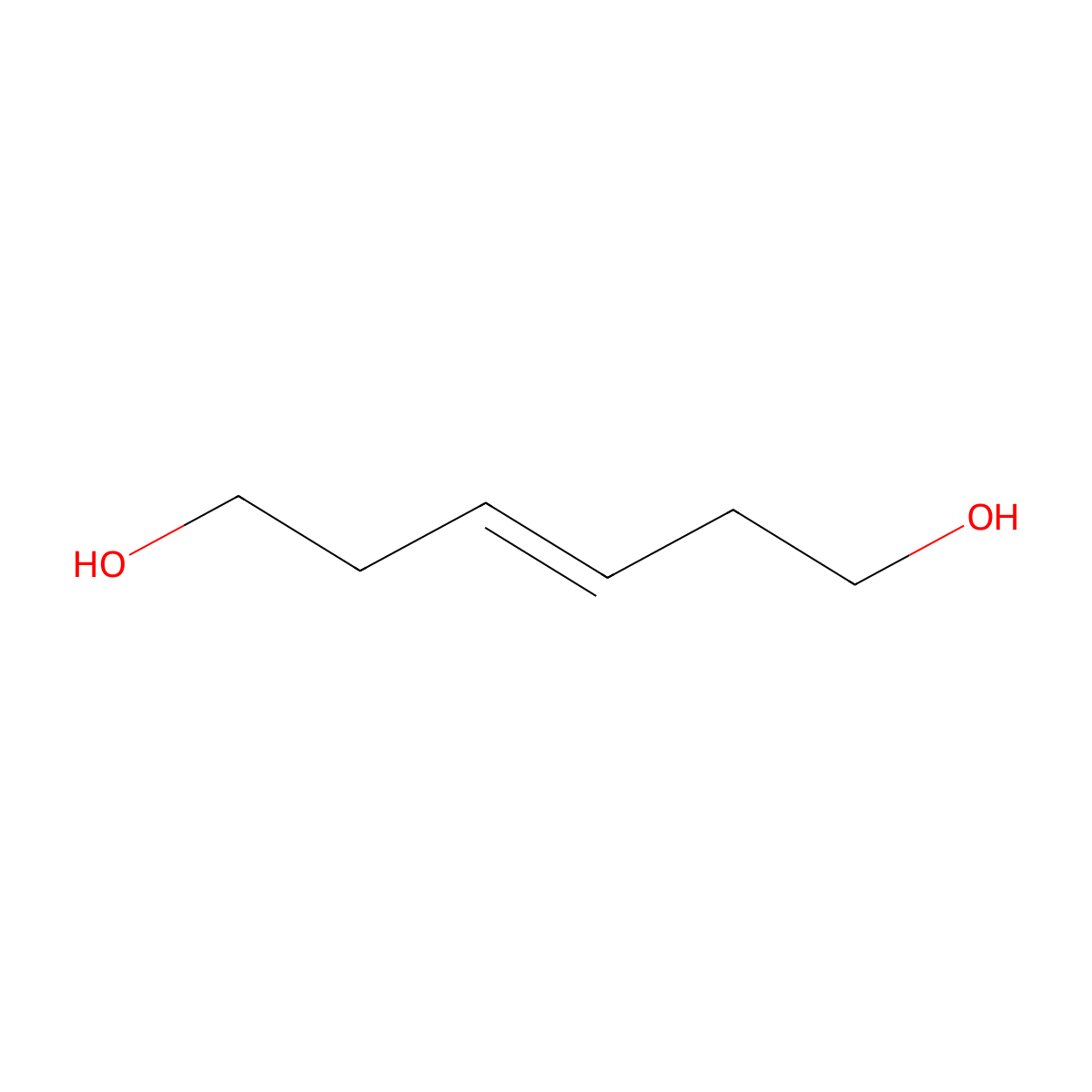 Hex-3-ene-1,6-diol molecular structure, CAS 67077-43-4