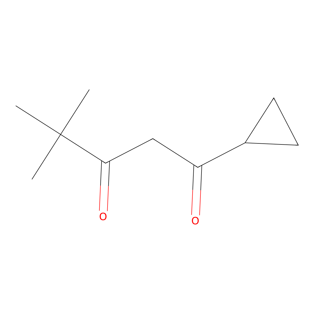 1-Cyclopropyl-4,4-dimethylpentane-1,3-dione molecular structure, CAS 67078-76-6