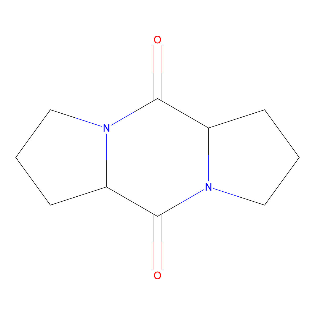 Cyclo(Pro-Pro) molecular structure, CAS 6708-06-1