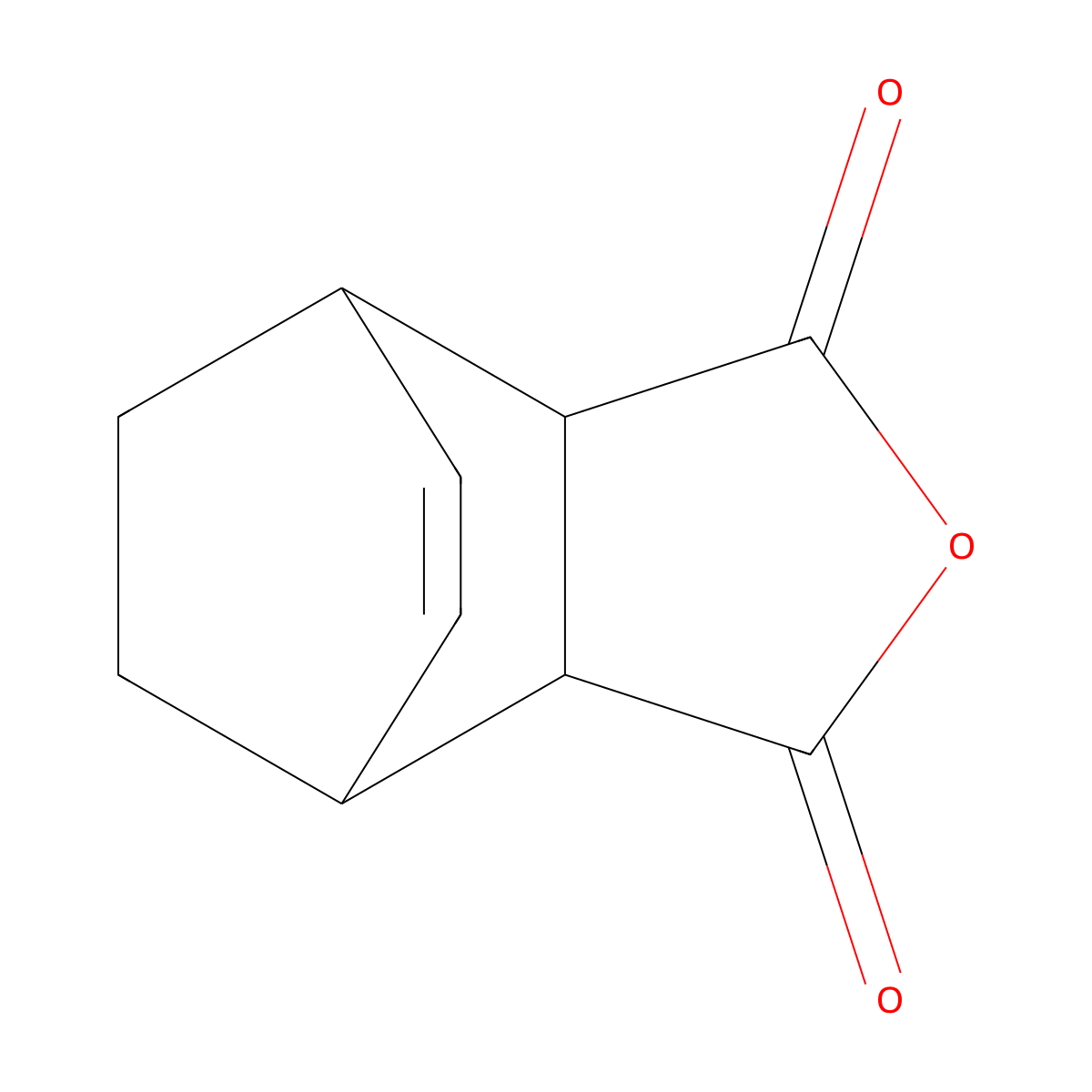 Bicyclo(2.2.2)oct-5-ene-2,3-dicarboxylic Anhydride molecular structure, CAS 6708-37-8