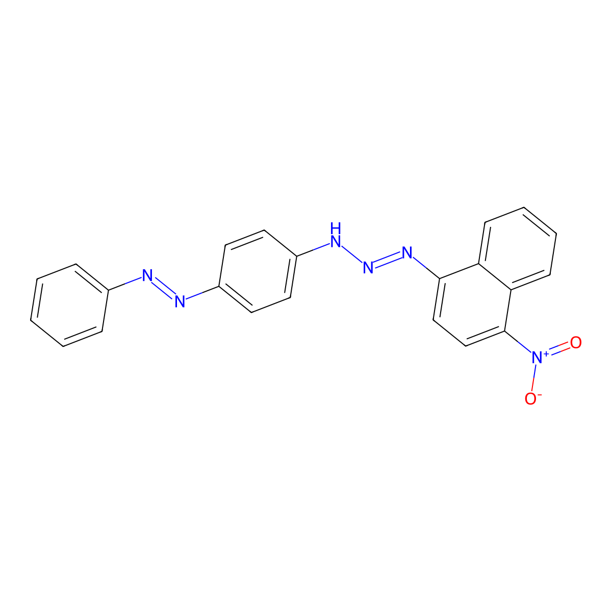 1-Triazene, 1-(4-nitro-1-naphthalenyl)-3-(4-(2-phenyldiazenyl)phenyl)- molecular structure, CAS 6708-61-8