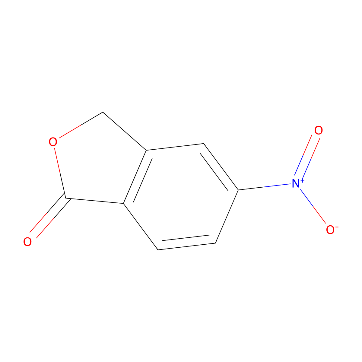 5-Nitroisobenzofuran-1(3H)-one molecular structure, CAS 67081-02-1