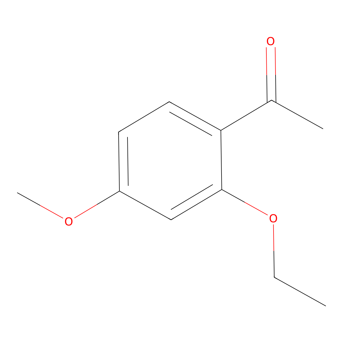 1-(2-Ethoxy-4-methoxyphenyl)ethan-1-one molecular structure, CAS 67082-94-4