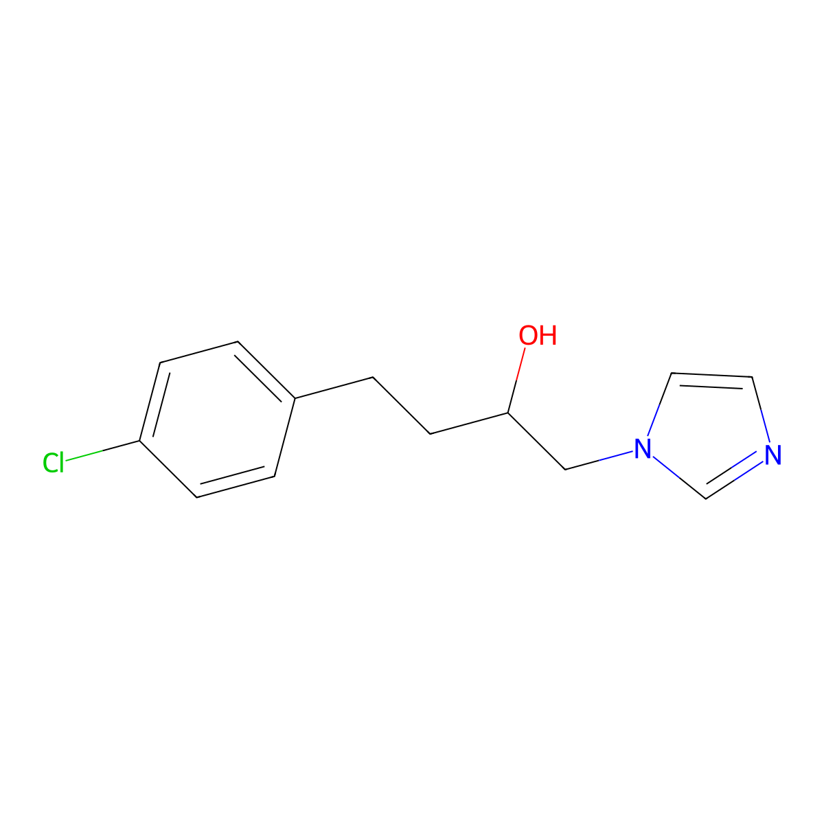 4-(4-chlorophenyl)-1-(1H-imidazol-1-yl)-2-butanol molecular structure, CAS 67085-11-4