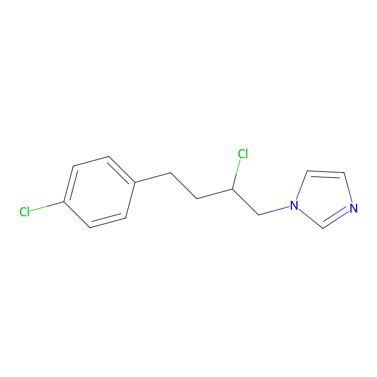 1-[2-Chloro-4-(4-chlorophenyl)butyl]-1H-imidazole molecular structure, CAS 67085-12-5