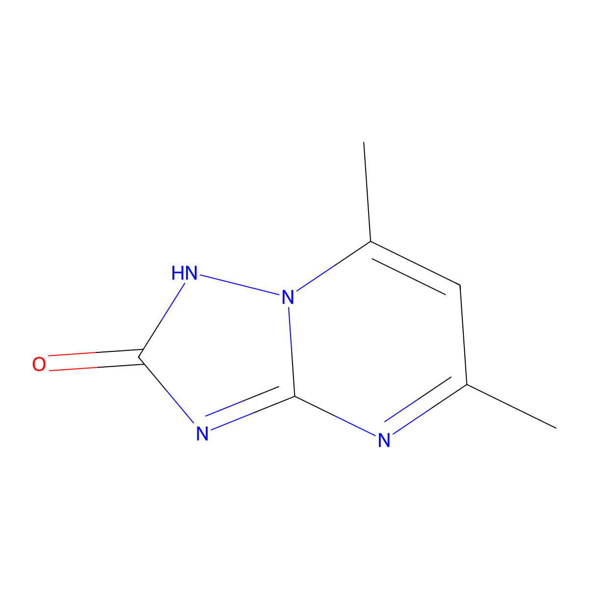 5,7-Dimethyl[1,2,4]triazolo[1,5-a]pyrimidin-2(1H)-one molecular structure, CAS 67089-24-1