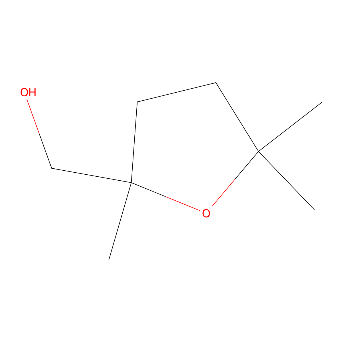 (2,5,5-Trimethyloxolan-2-yl)methanol molecular structure, CAS 67089-64-9