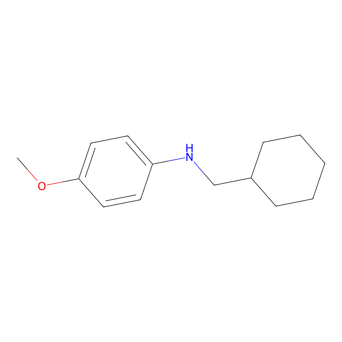 N-(cyclohexylmethyl)-4-methoxyaniline molecular structure, CAS 6709-45-1