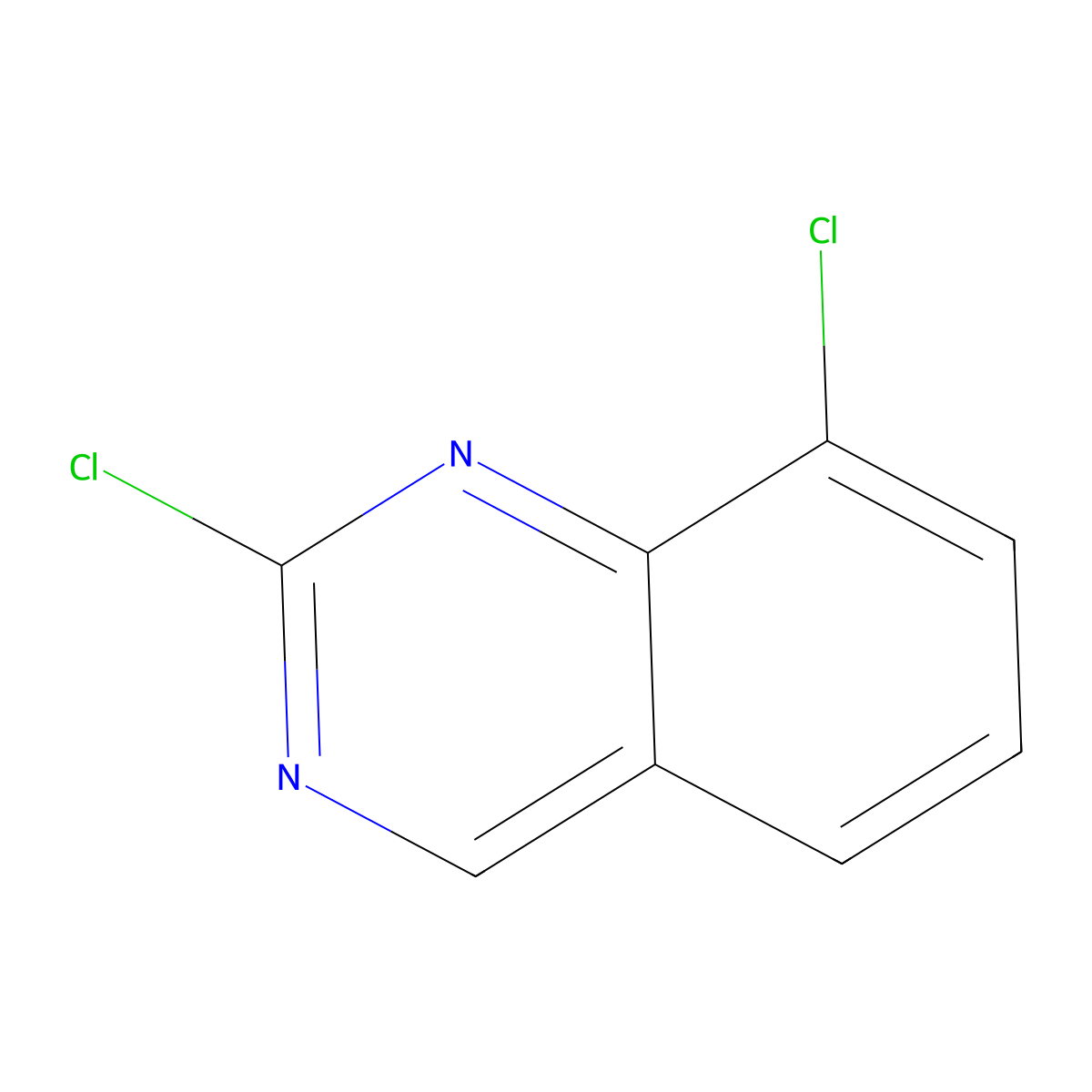 2,8-Dichloroquinazoline molecular structure, CAS 67092-20-0