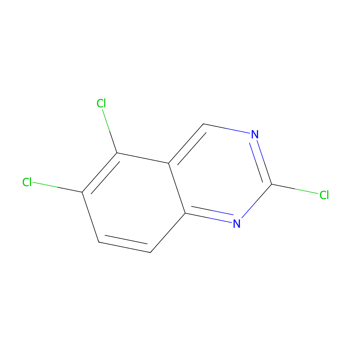 2,5,6-Trichloroquinazoline molecular structure, CAS 67092-21-1