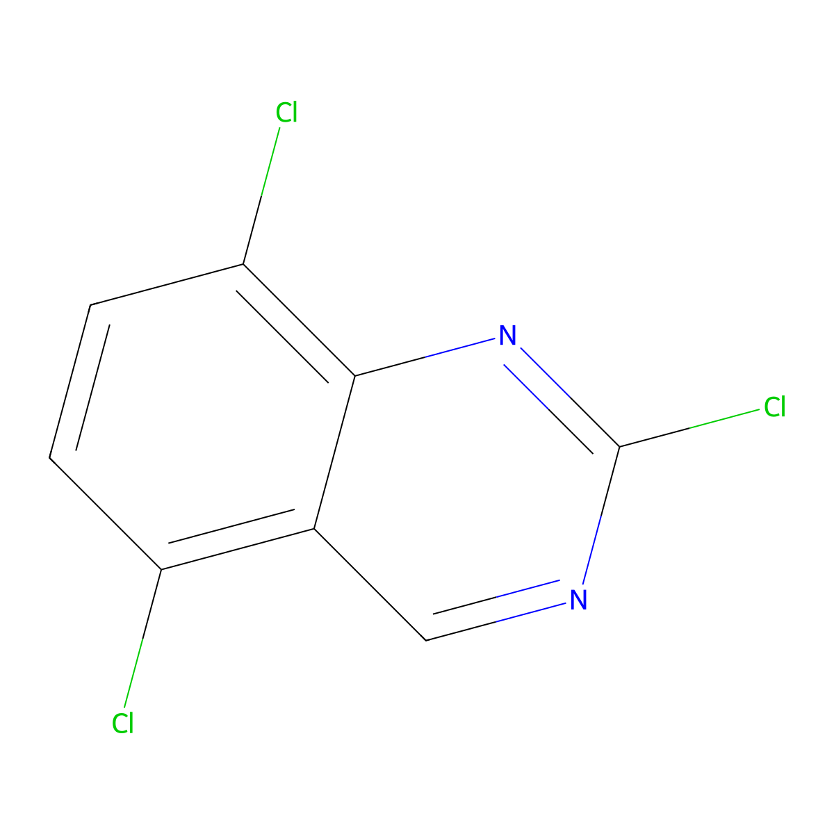 2,5,8-Trichloroquinazoline molecular structure, CAS 67092-22-2