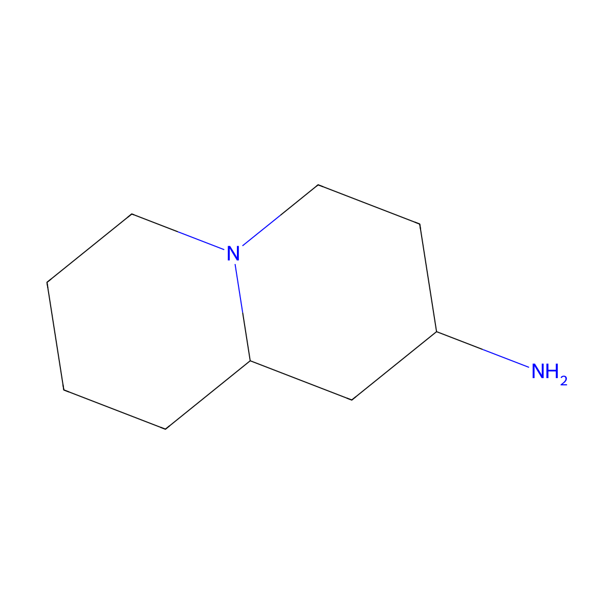 octahydro-1H-quinolizin-2-amine molecular structure, CAS 67092-45-9