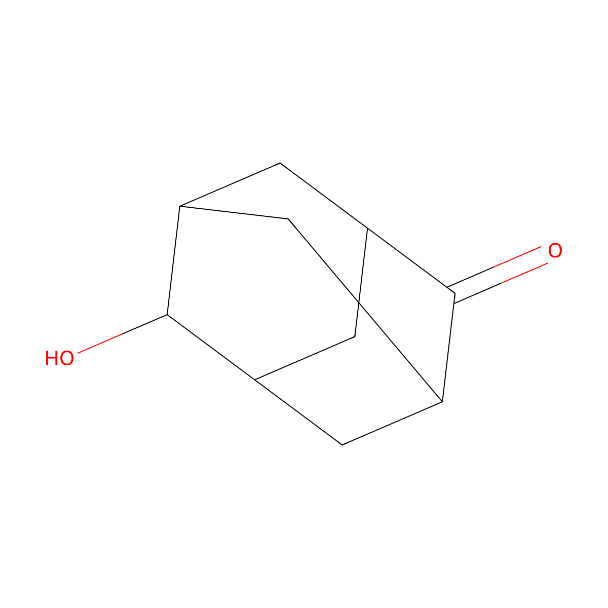 6-Hydroxyadamantan-2-one molecular structure, CAS 67092-78-8