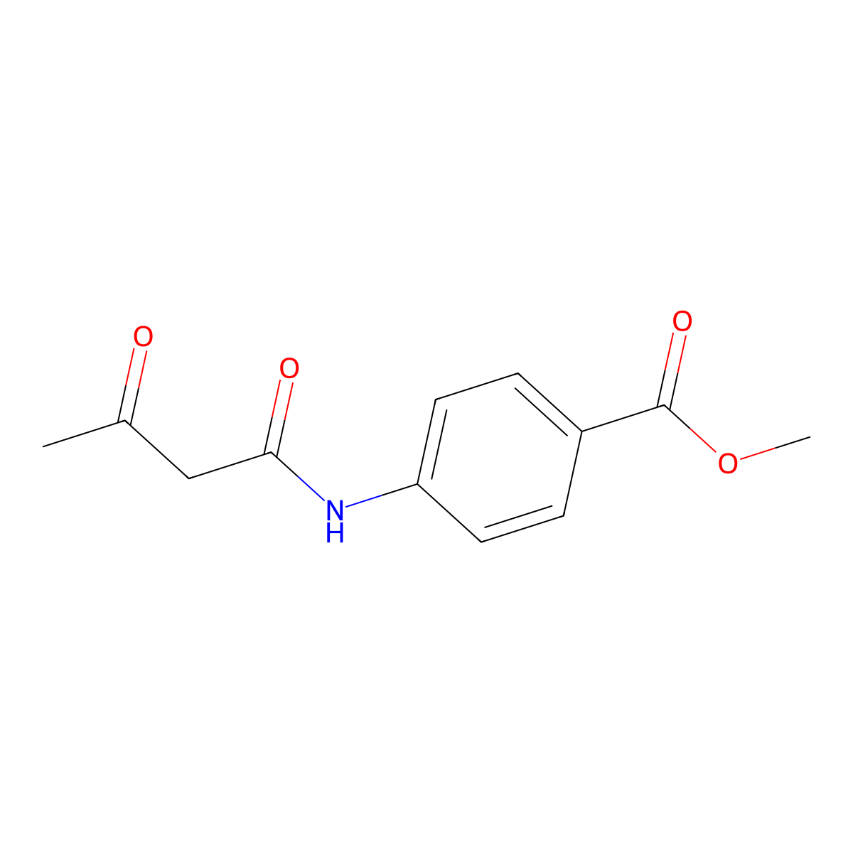 Methyl 4-(3-oxobutanamido)benzoate molecular structure, CAS 67093-75-8