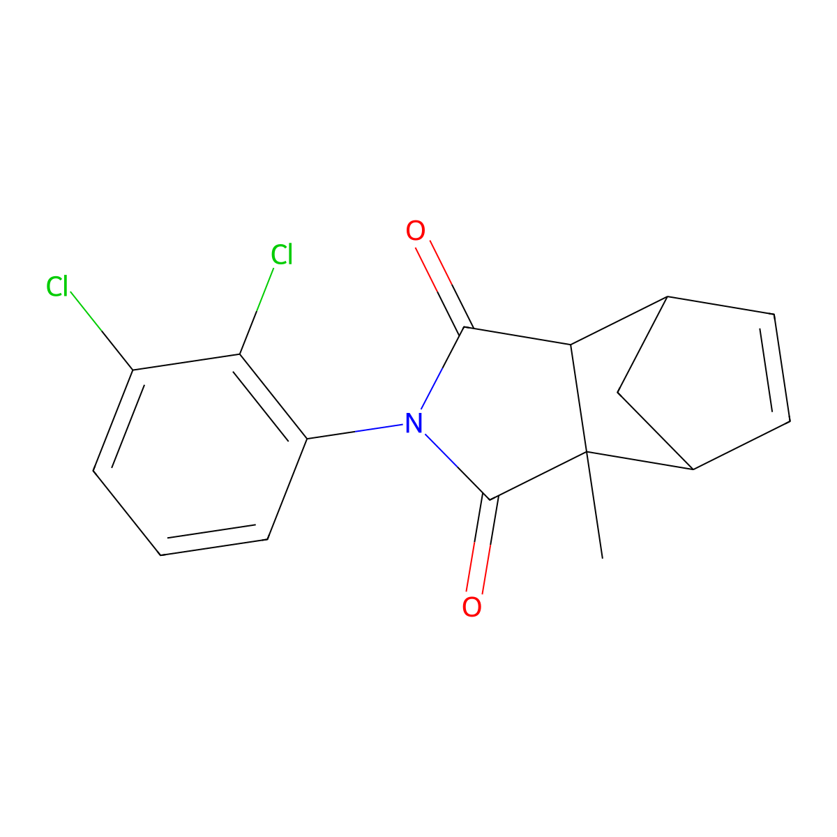2-(2,3-dichlorophenyl)-3a-methyl-3a,4,7,7a-tetrahydro-1H-4,7-methanoisoindole-1,3(2H)-dione molecular structure, CAS 67094-33-1