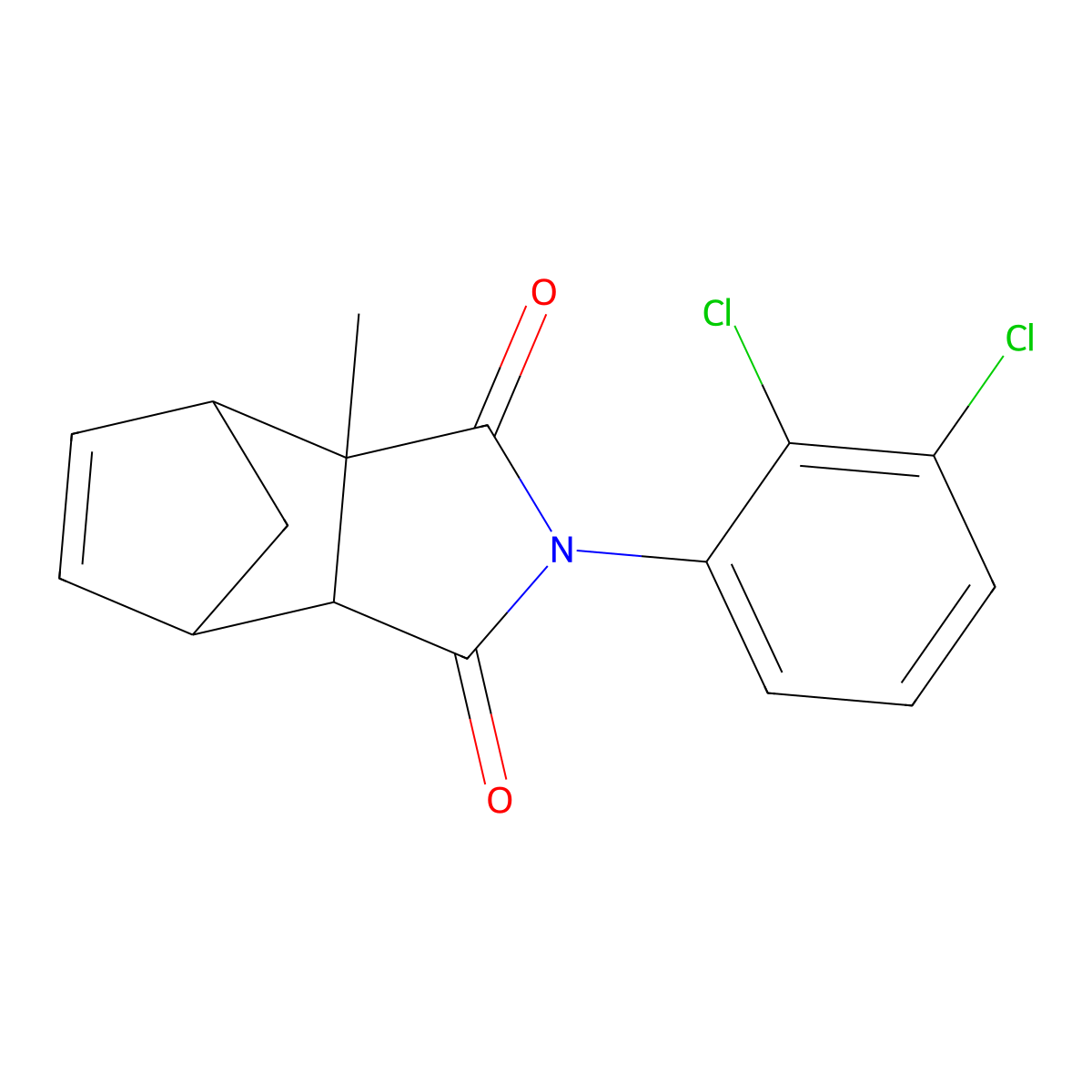 2-(2,3-dichlorophenyl)-3a-methyl-3a,4,7,7a-tetrahydro-1H-4,7-methanoisoindole-1,3(2H)-dione molecular structure, CAS 67094-33-1
