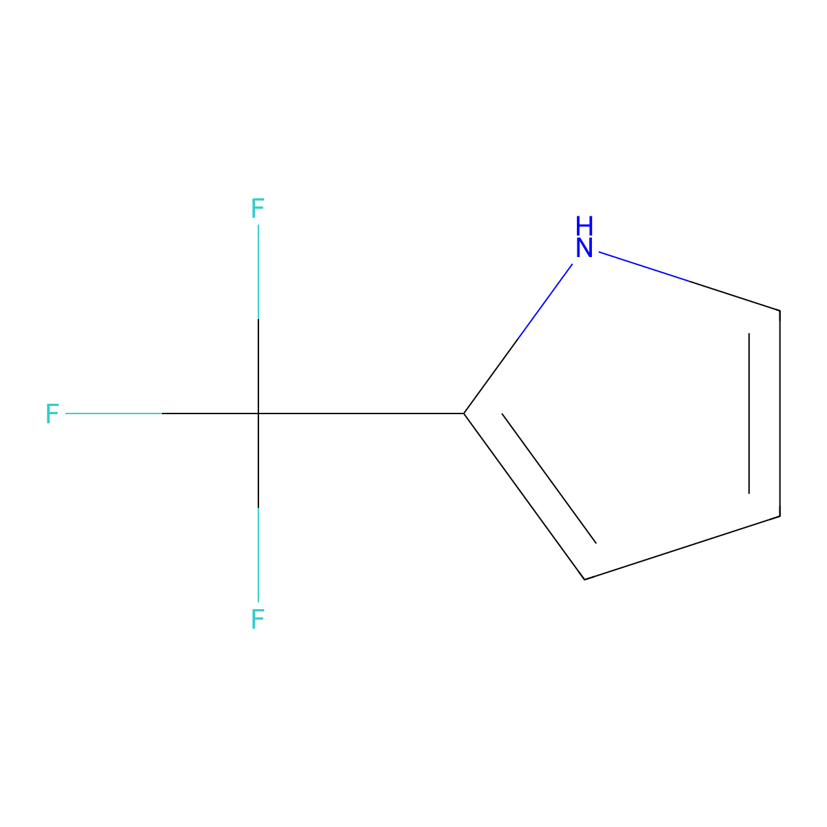 2-(trifluoromethyl)-1H-pyrrole molecular structure, CAS 67095-60-7