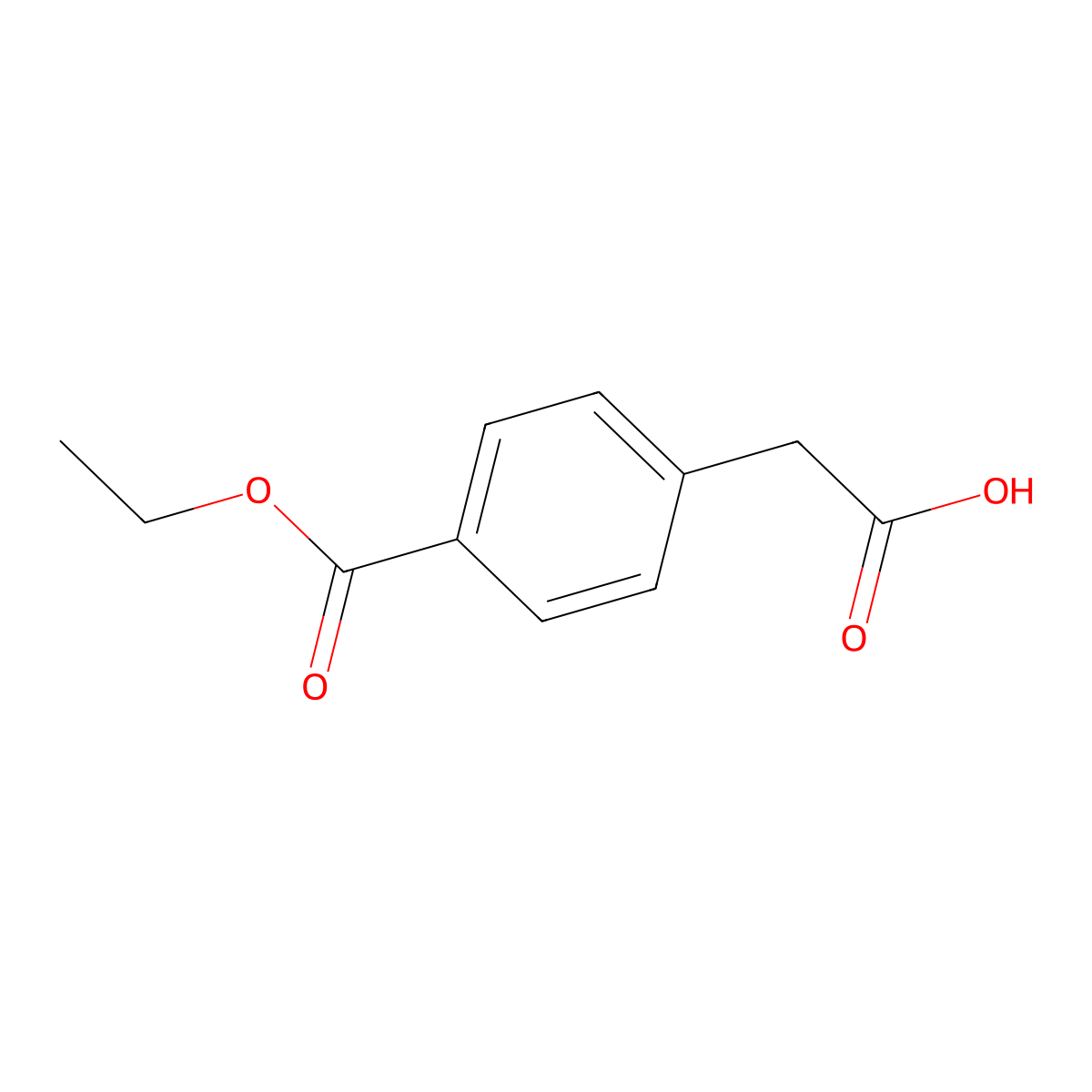 Ethyl 4-(carboxymethyl)benzoate molecular structure, CAS 67097-50-1