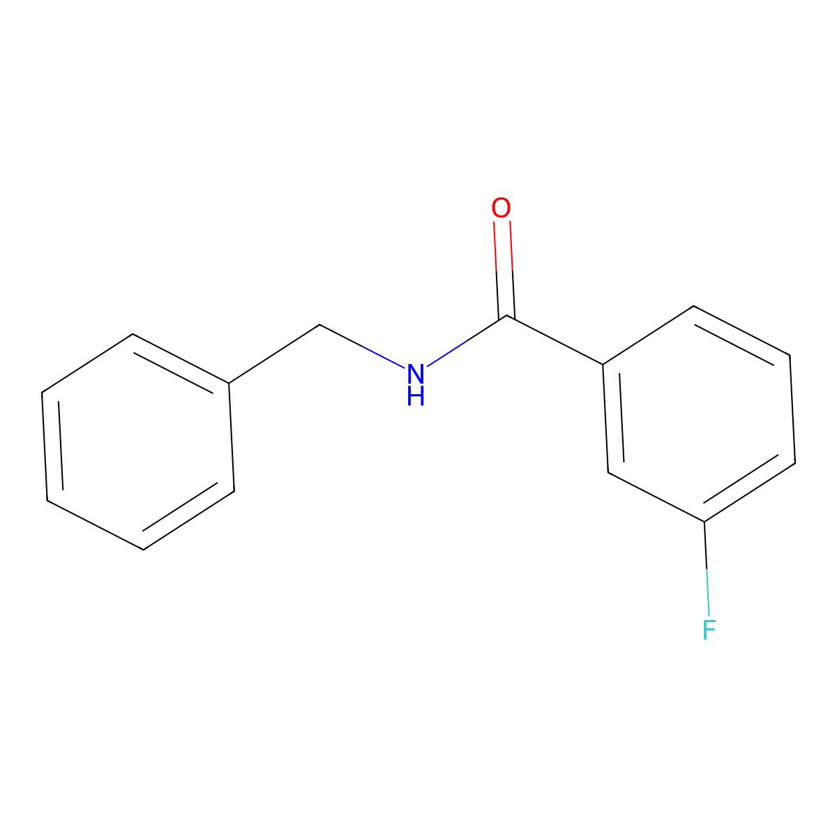 N-benzyl-3-fluorobenzamide molecular structure, CAS 671-01-2