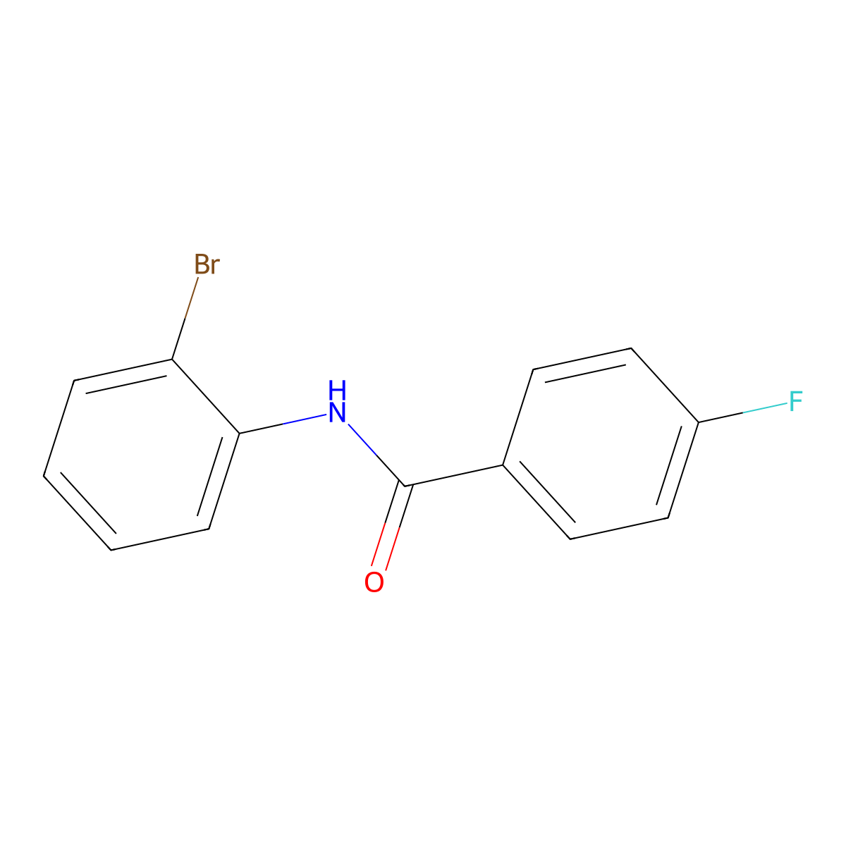 N-(2-bromophenyl)-4-fluorobenzamide molecular structure, CAS 671-13-6