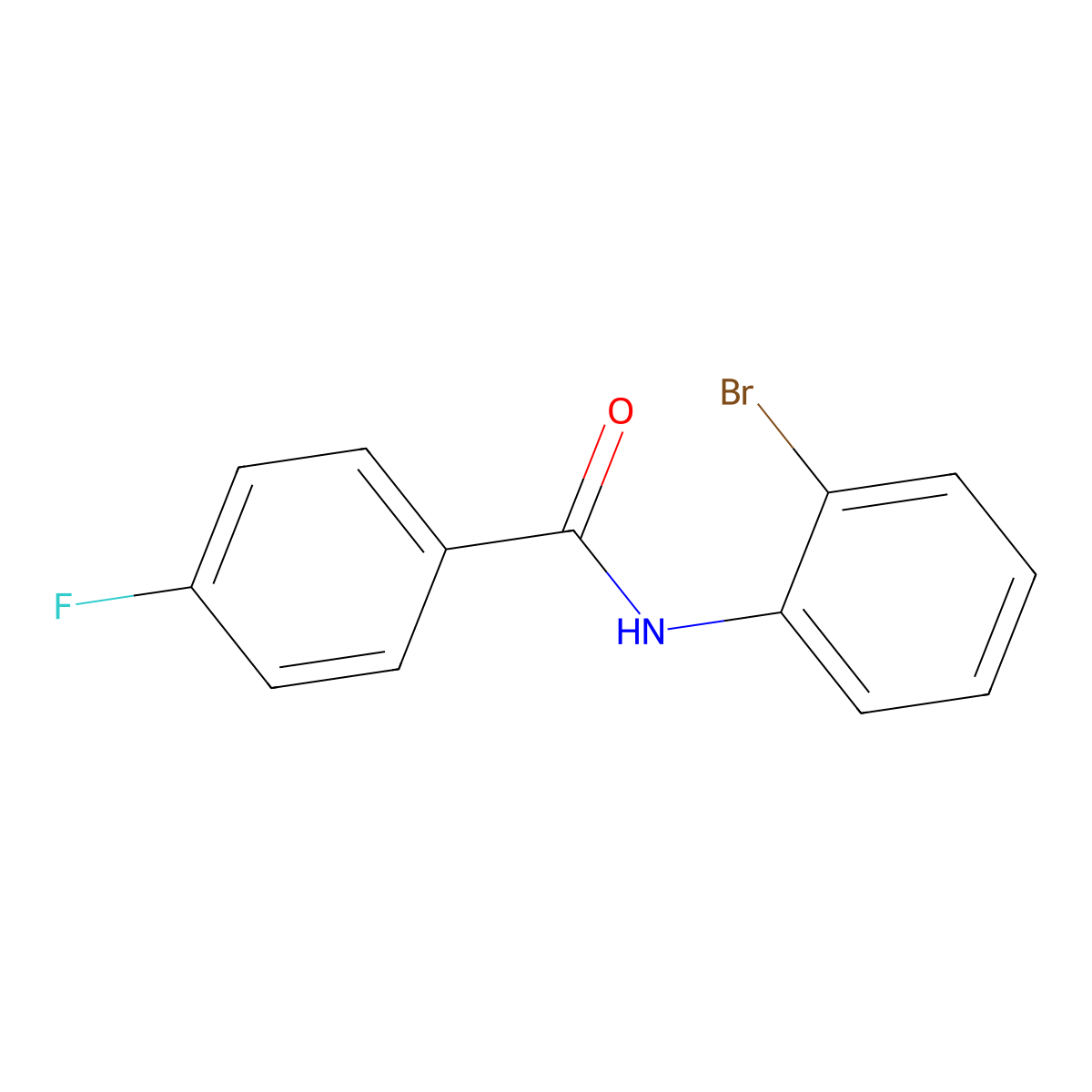 N-(2-bromophenyl)-4-fluorobenzamide molecular structure, CAS 671-13-6