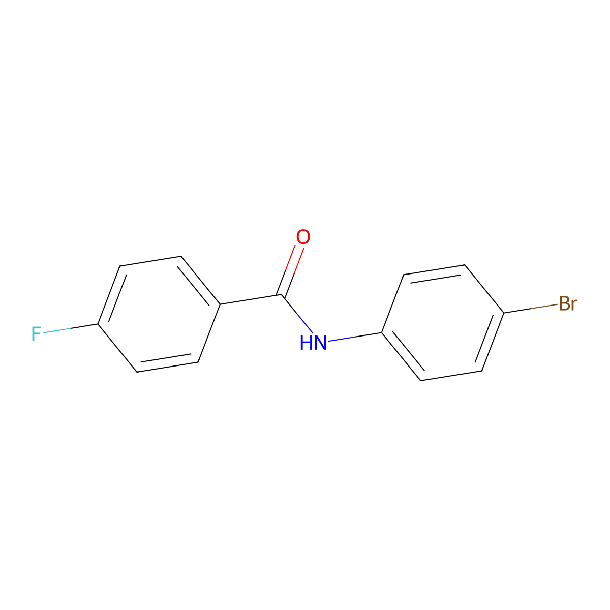 N-(4-bromophenyl)-4-fluorobenzamide molecular structure, CAS 671-15-8