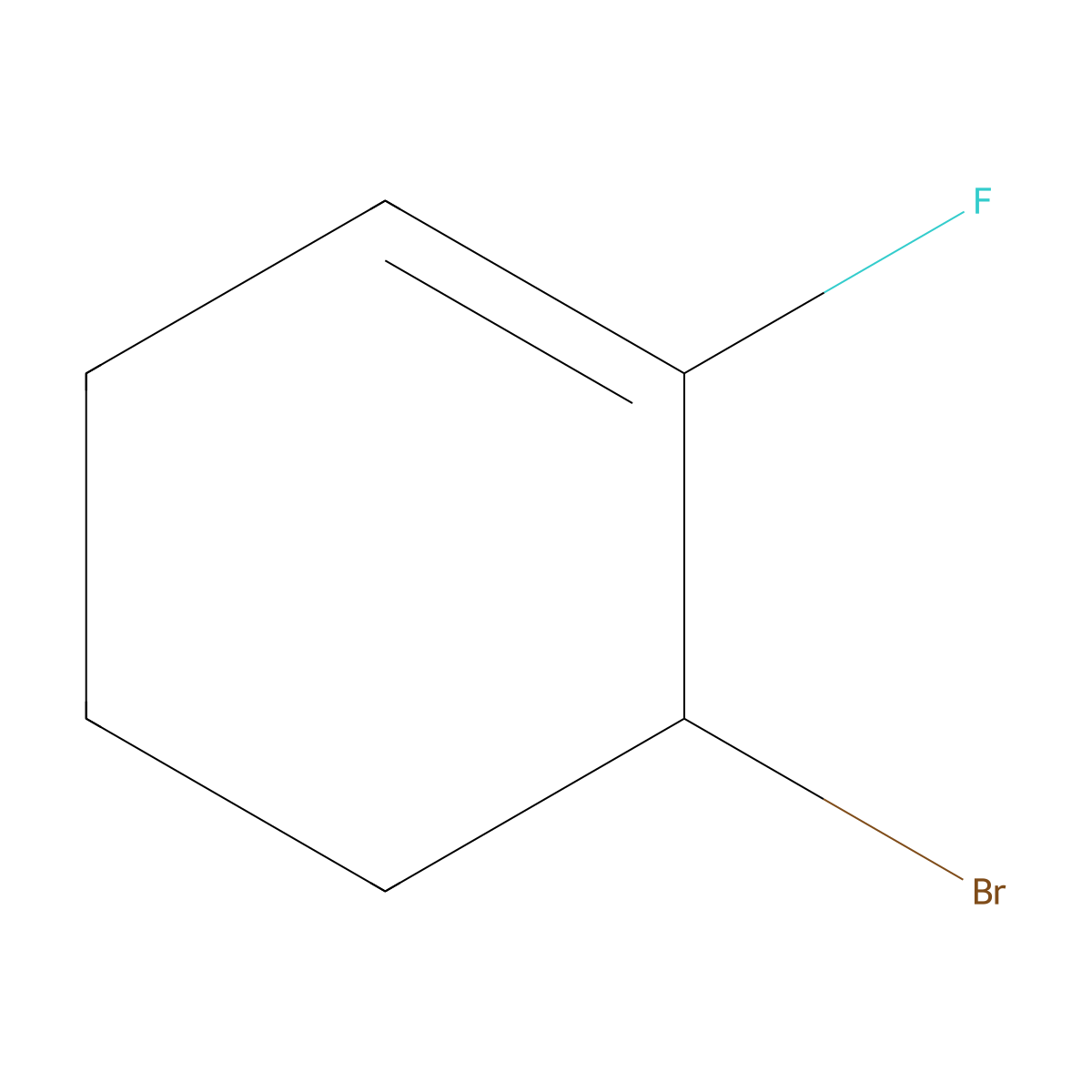 6-Bromo-1-fluorocyclohexene molecular structure, CAS 671-34-1