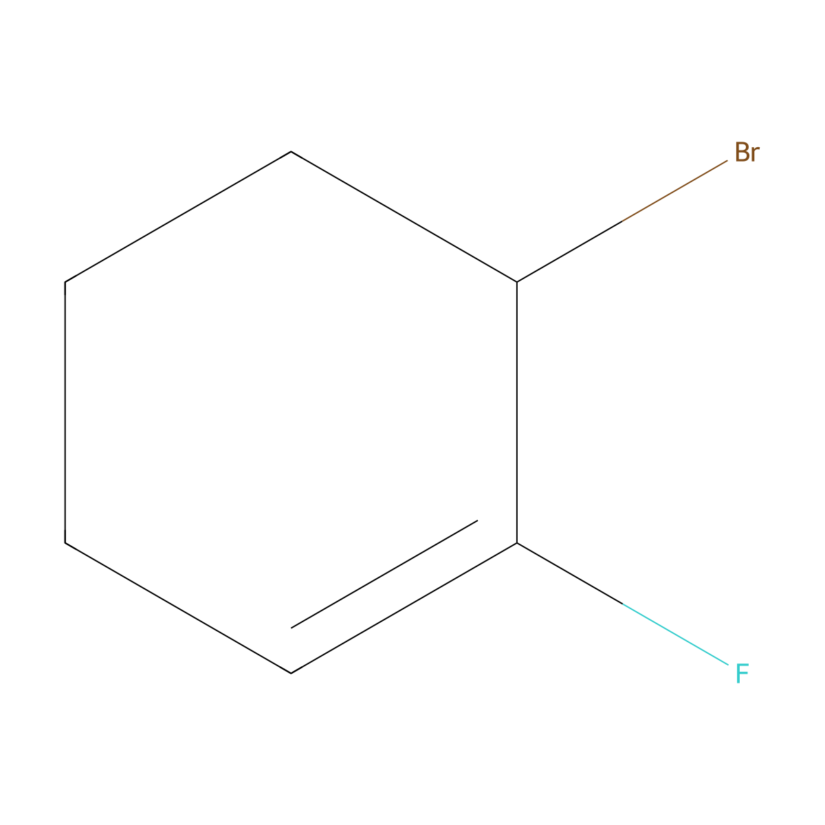 6-Bromo-1-fluorocyclohexene molecular structure, CAS 671-34-1