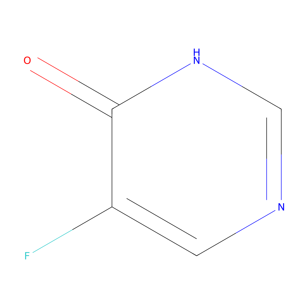 5-Fluoro-4(3H)-pyrimidinone molecular structure, CAS 671-35-2