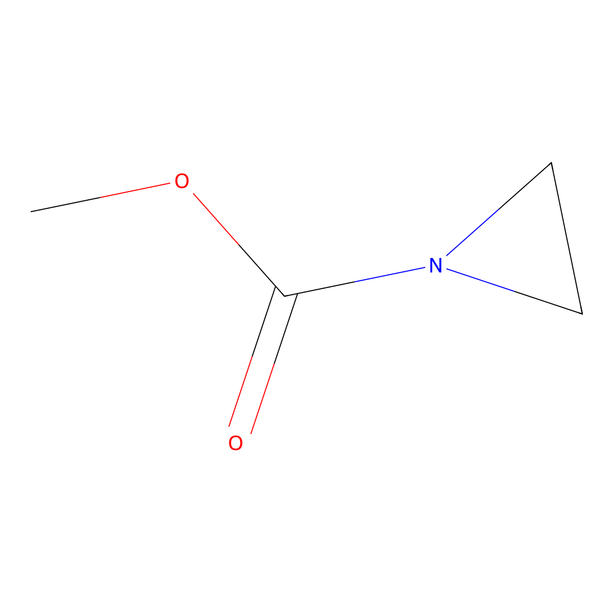 Methyl aziridine-1-carboxylate molecular structure, CAS 671-50-1