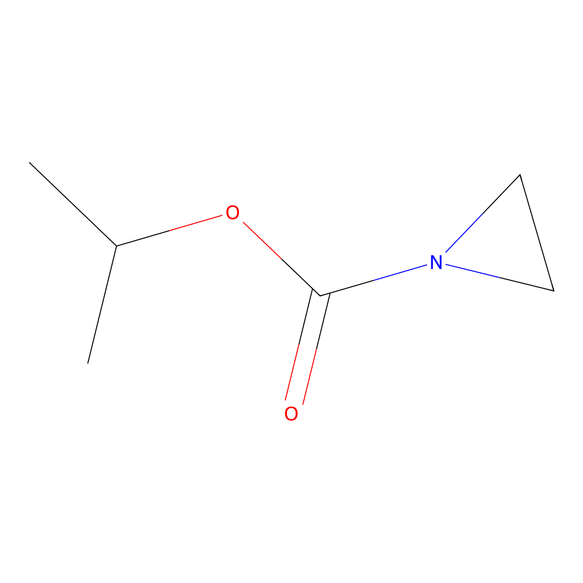 Aziridinecarboxylic acid, isopropyl ester molecular structure, CAS 671-52-3