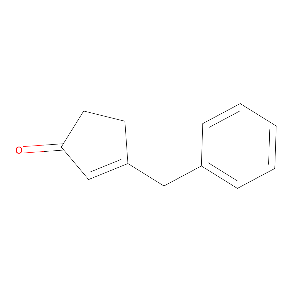3-Benzylcyclopent-2-en-1-one molecular structure, CAS 67100-39-4