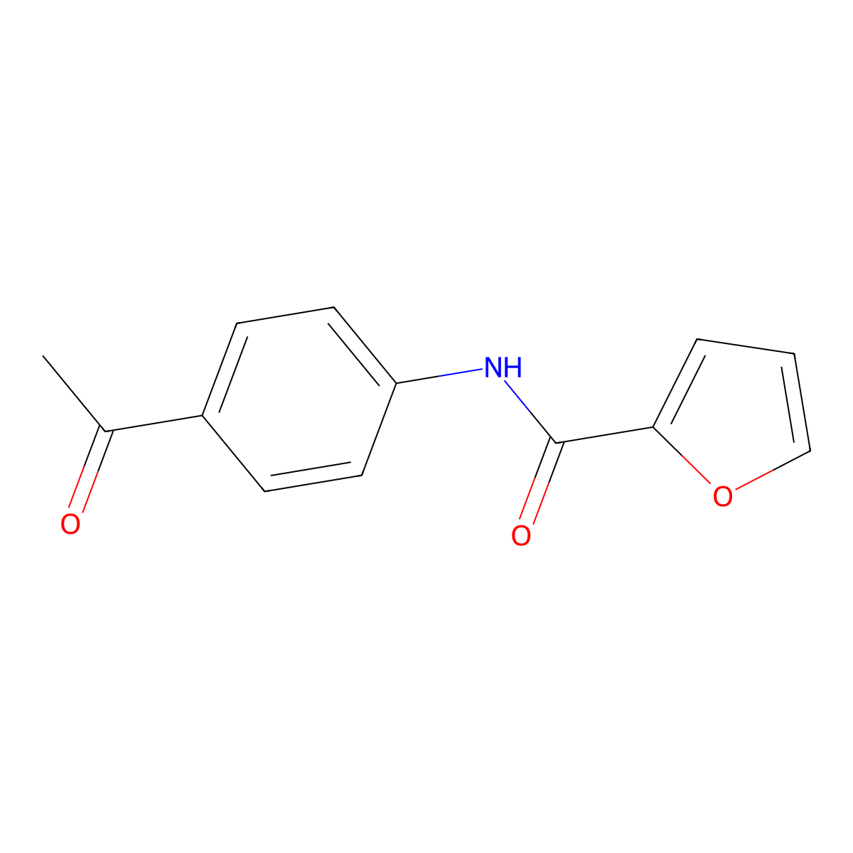 N-(4-acetylphenyl)furan-2-carboxamide molecular structure, CAS 67103-67-7