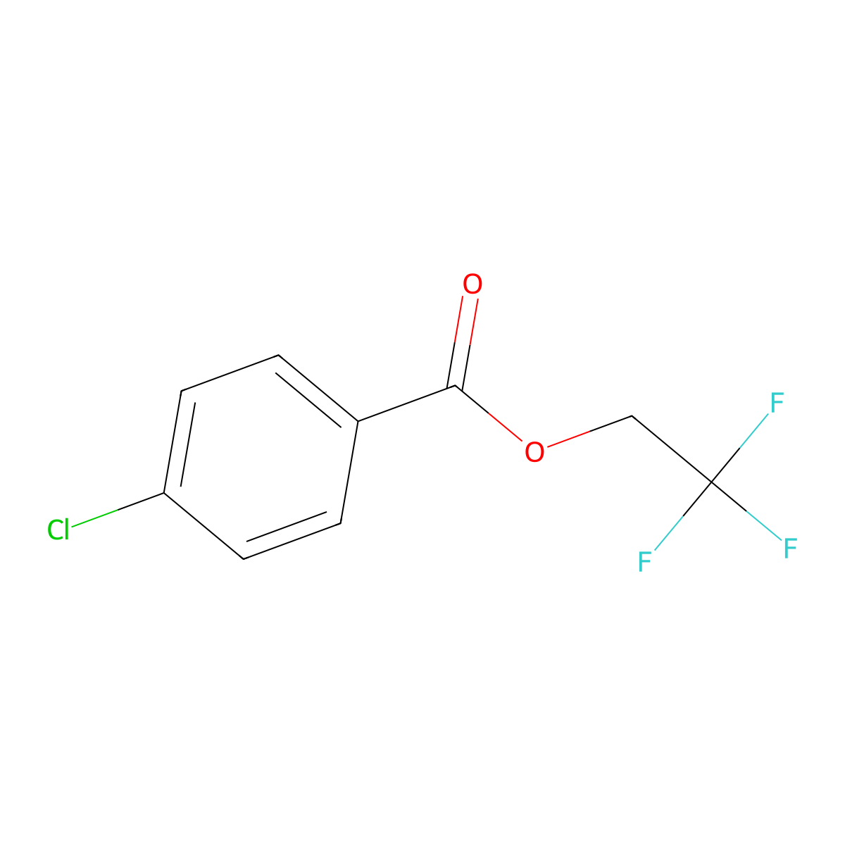 2,2,2-Trifluoroethyl 4-chlorobenzoate molecular structure, CAS 67103-73-5