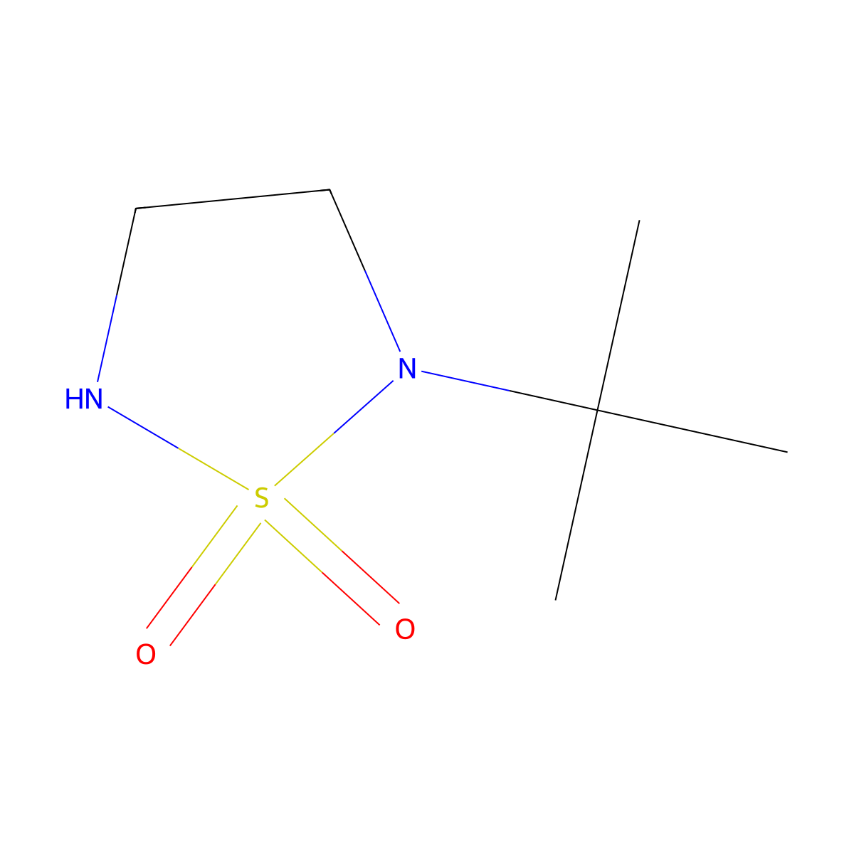 2-(tert-Butyl)-1,2,5-thiadiazolidine 1,1-dioxide molecular structure, CAS 67104-92-1