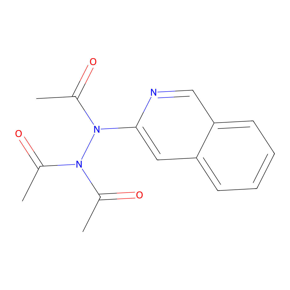N',N'-diacetyl-N-isoquinolin-3-ylacetohydrazide molecular structure, CAS 67107-37-3