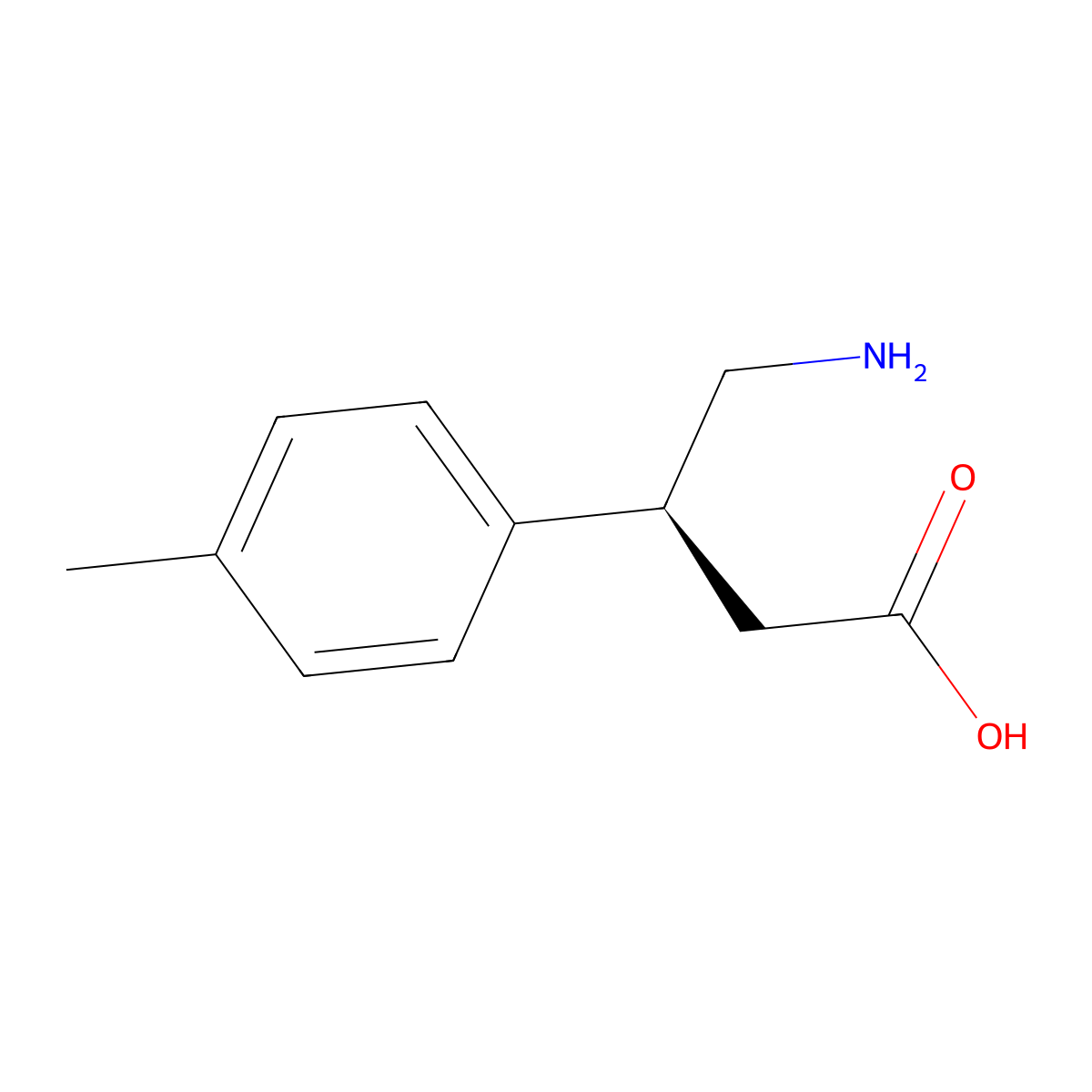 (S)-4-Amino-3-p-tolylbutanoic acid molecular structure, CAS 67112-57-6
