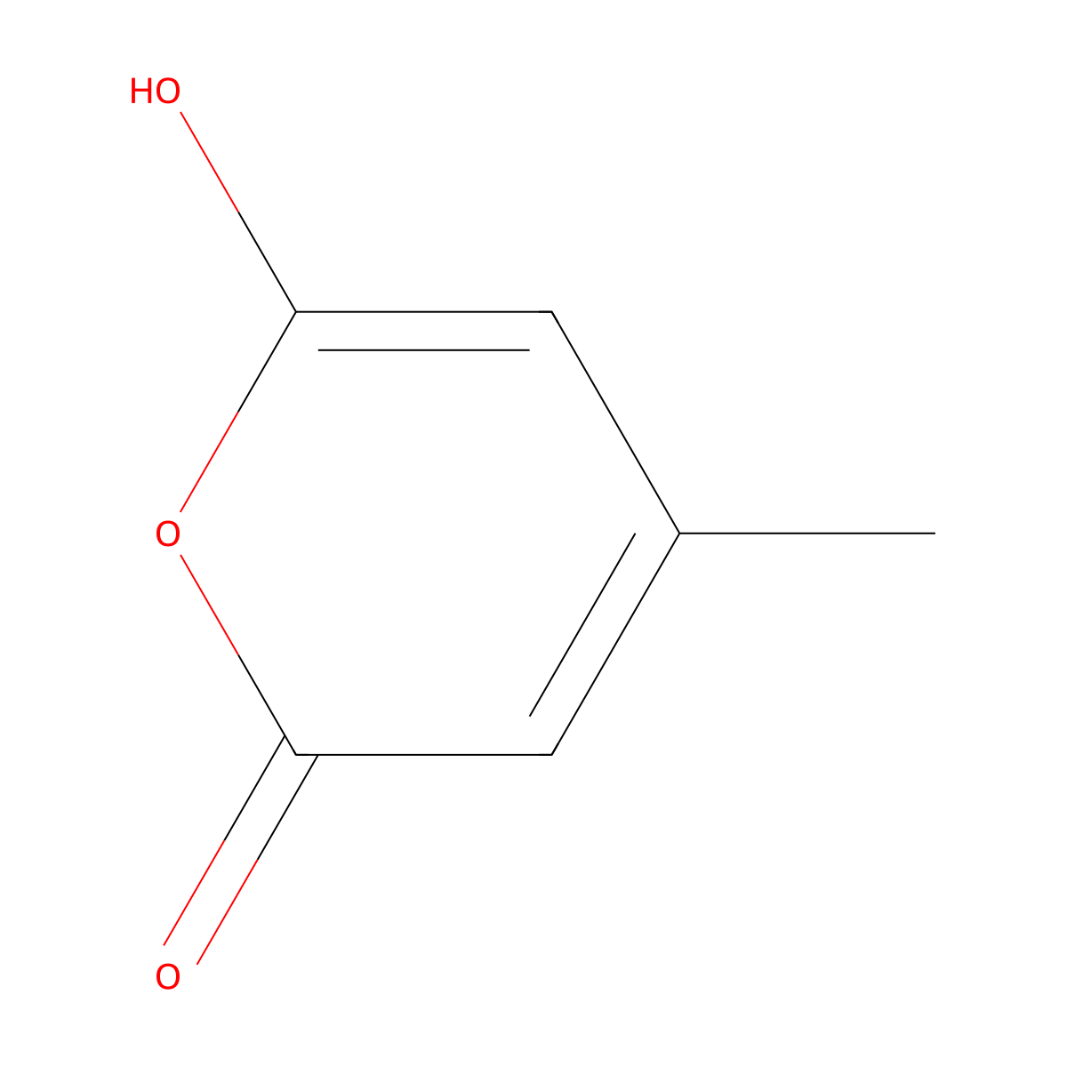 6-Hydroxy-4-methyl-2H-pyran-2-one molecular structure, CAS 67116-20-5