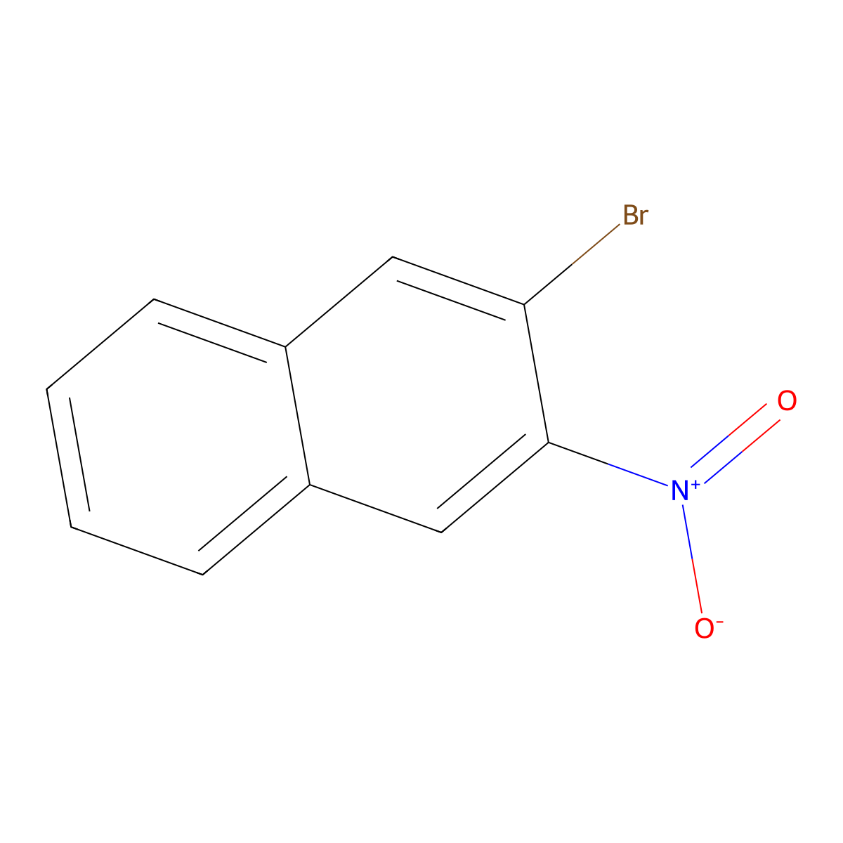 2-Bromo-3-nitronaphthalene molecular structure, CAS 67116-33-0