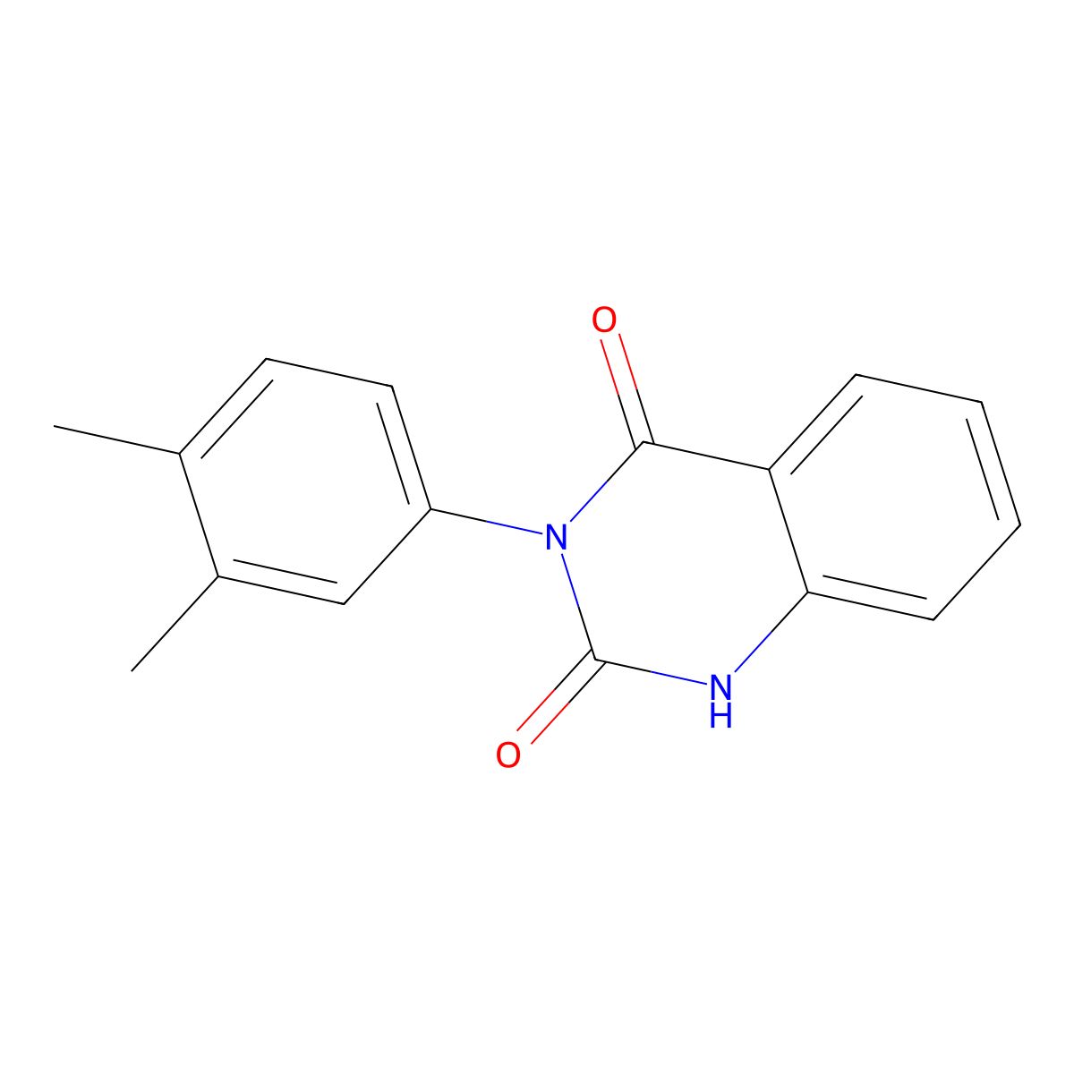 3-(3,4-dimethylphenyl)-1H-quinazoline-2,4-dione molecular structure, CAS 67117-00-4