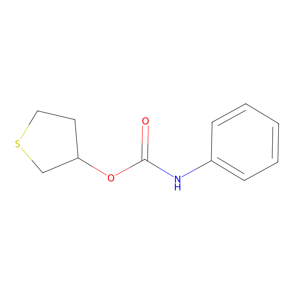 thiolan-3-yl N-phenylcarbamate molecular structure, CAS 671181-73-0